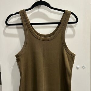 Everlane Women's Ribbed Tank Dress - Olive